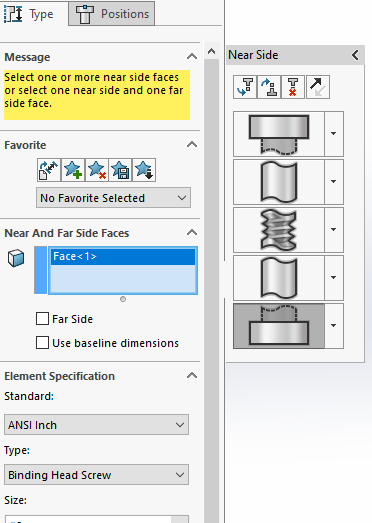 Solidworks Advanced Hole tool