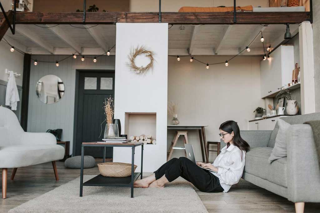 female mechanical engineer working from home