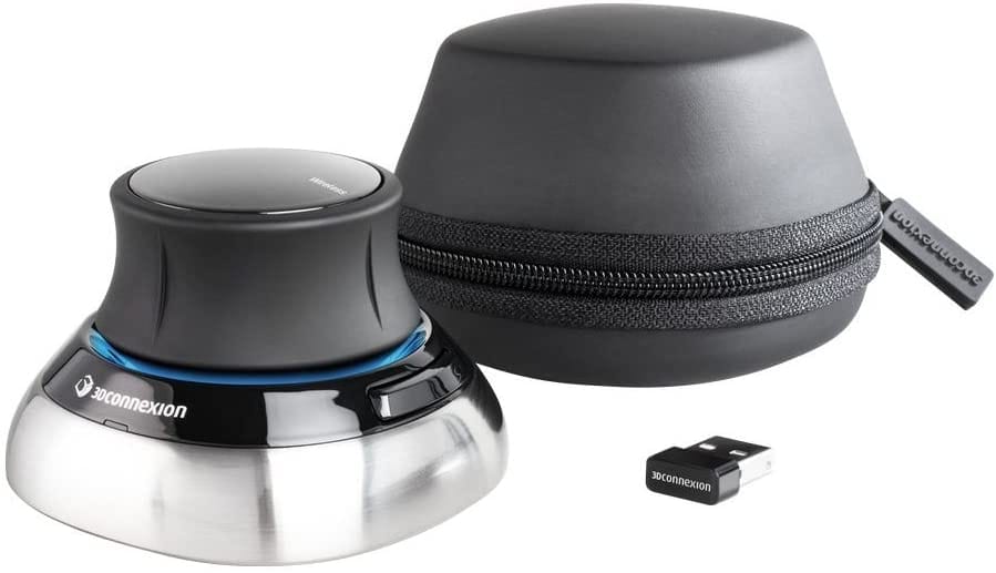 best mouse for CAD: 3Dconnexion 3DX-700066 Spacemouse Wireless (With Carry Case And Universal Receiver)