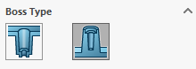 solidworks mounting boss tutorial:Choose Mounting Boss Type