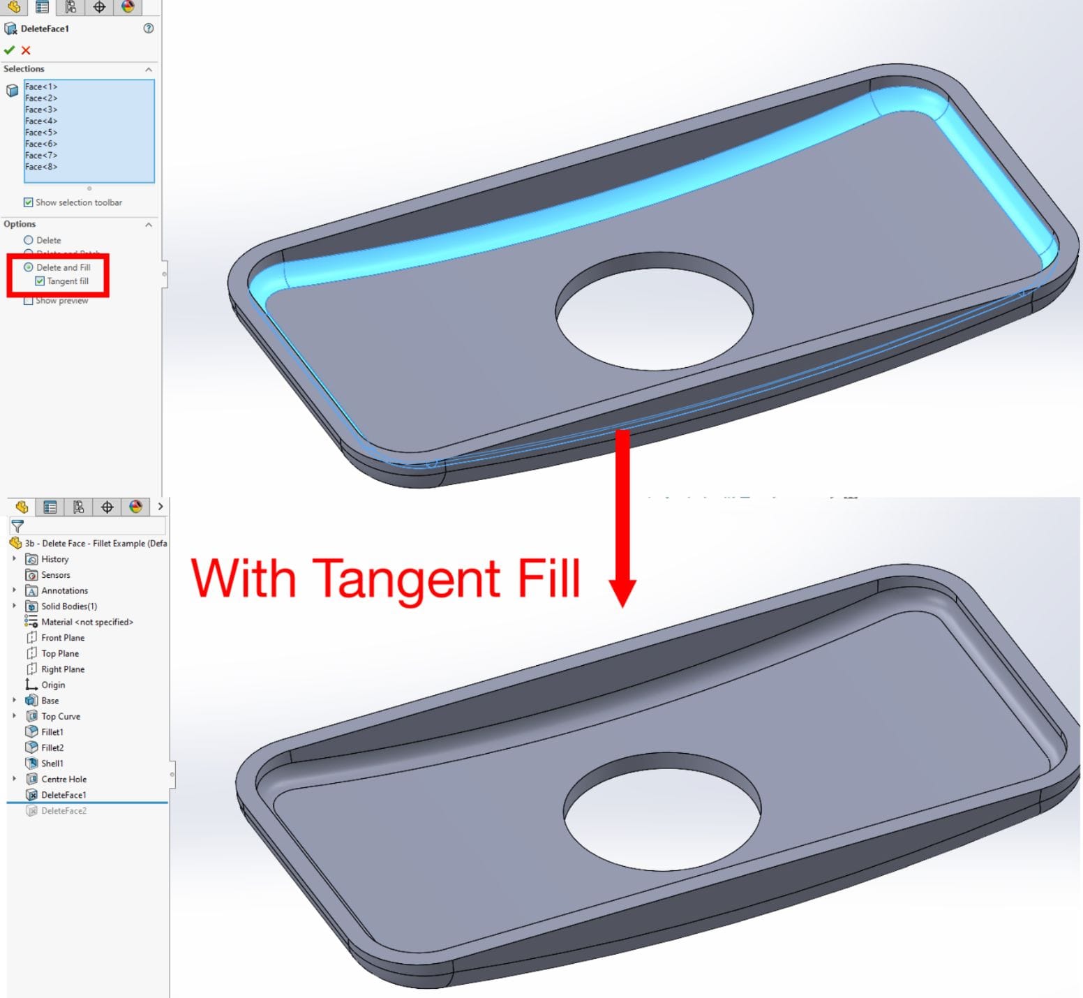 Tangent Fill Solidworks