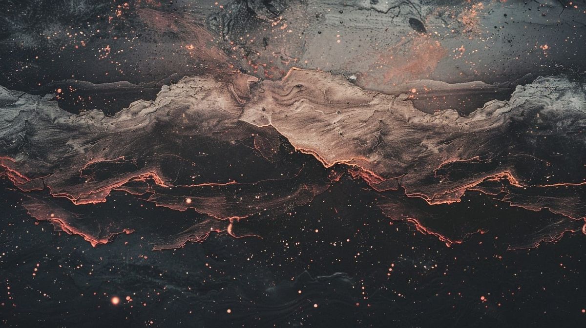 Abstract illustration of overlapping dark and pale shapes, symbolising grief as fragmented and consuming.