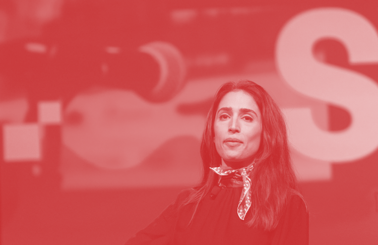 Now Jigsaw CEO Yasmina Green on stage at SXSW in 2017 