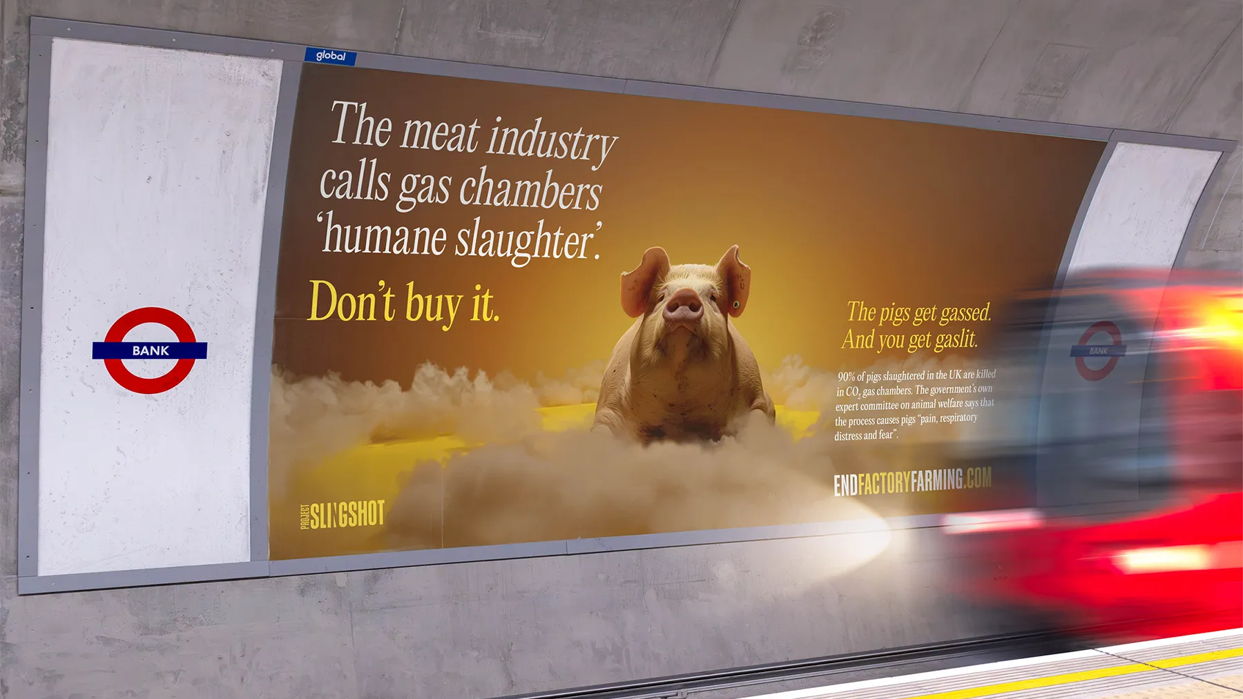 Anti-factory farming ads are plastering the tube. We found out who’s paying for them