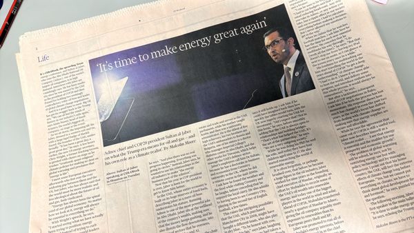 On the Financial Times' profile of Sultan Al-Jaber, oil man