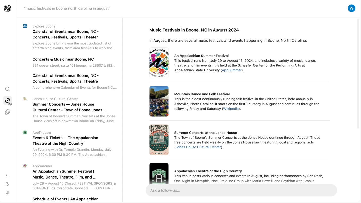 SearchGPT for product developers