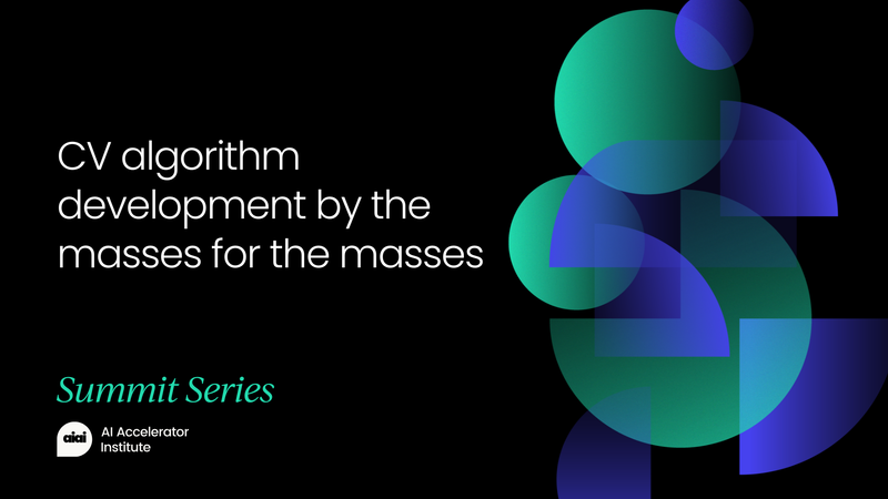 CV algorithm development by the masses for the masses