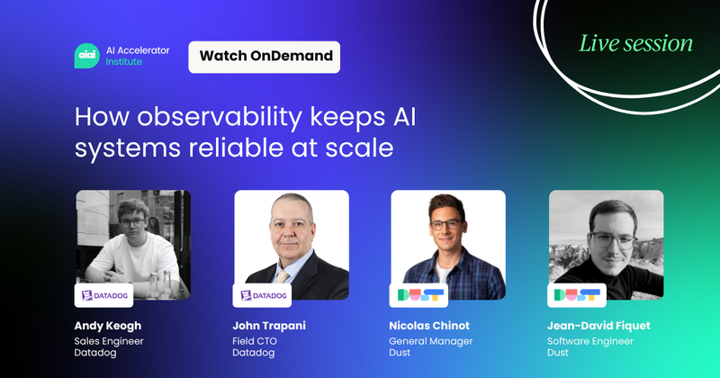 How observability keeps AI systems reliable at scale