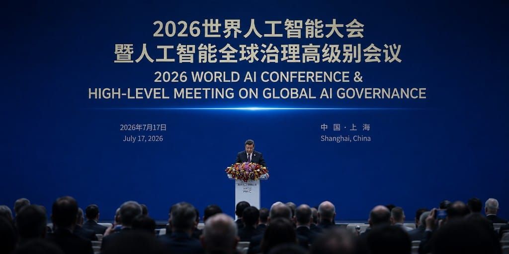 Xi Jinping delivers the keynote at the 2026 World AI Conference in Shanghai