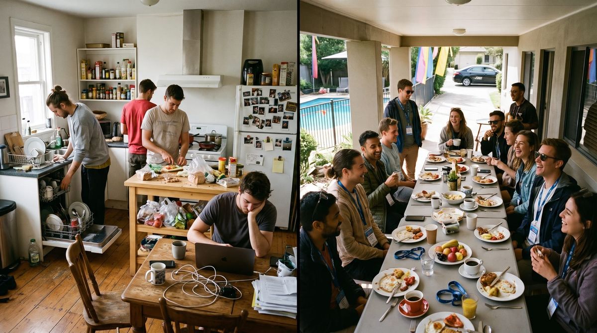 What is the difference between co-staying and co-living?