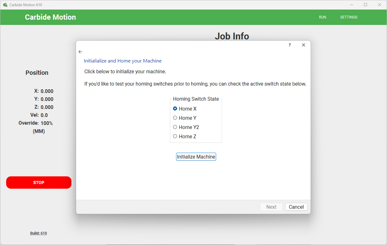 Initialize your machine