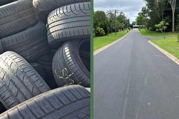Old tyres pave the road ahead