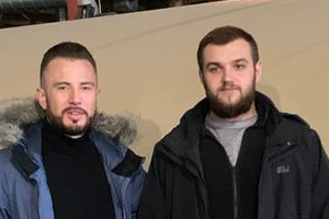 Oleksandr Sobolenko (L) and Valentyn Frechka