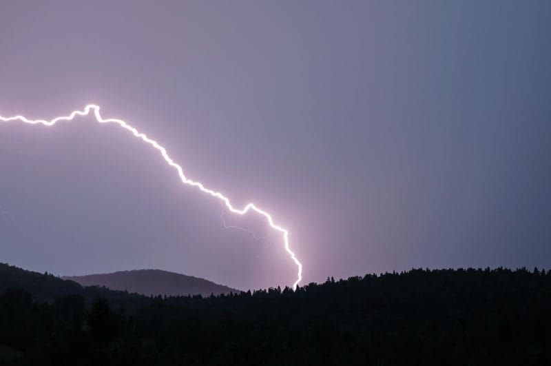 The thunder did roll