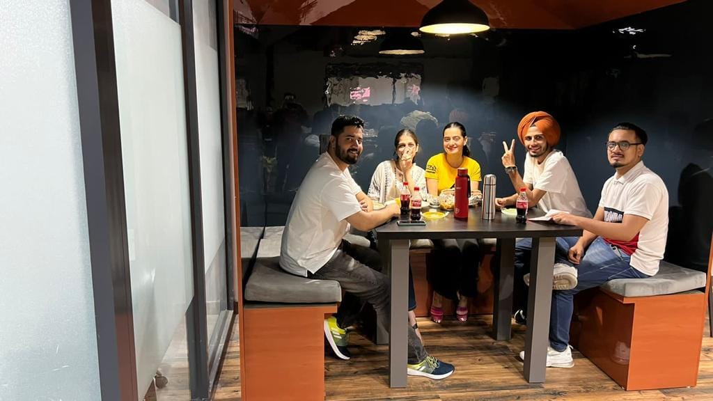Meeting area at Biggbang Coworking in Mohali