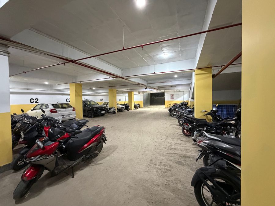 Basement parking at Biggbang Coworking Mohali