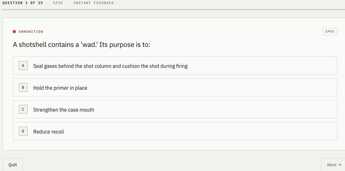 Holdover PAL and RPAL practice test question interface in the Coordinate Ledger style.