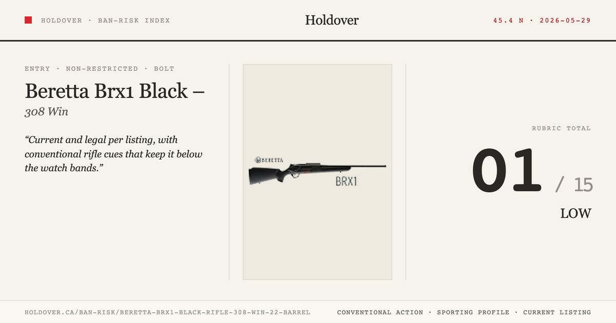 Beretta Brx1 Black Rifle – 308 WIN, 22? Barrel reference image for Holdover Ban-Risk verdict