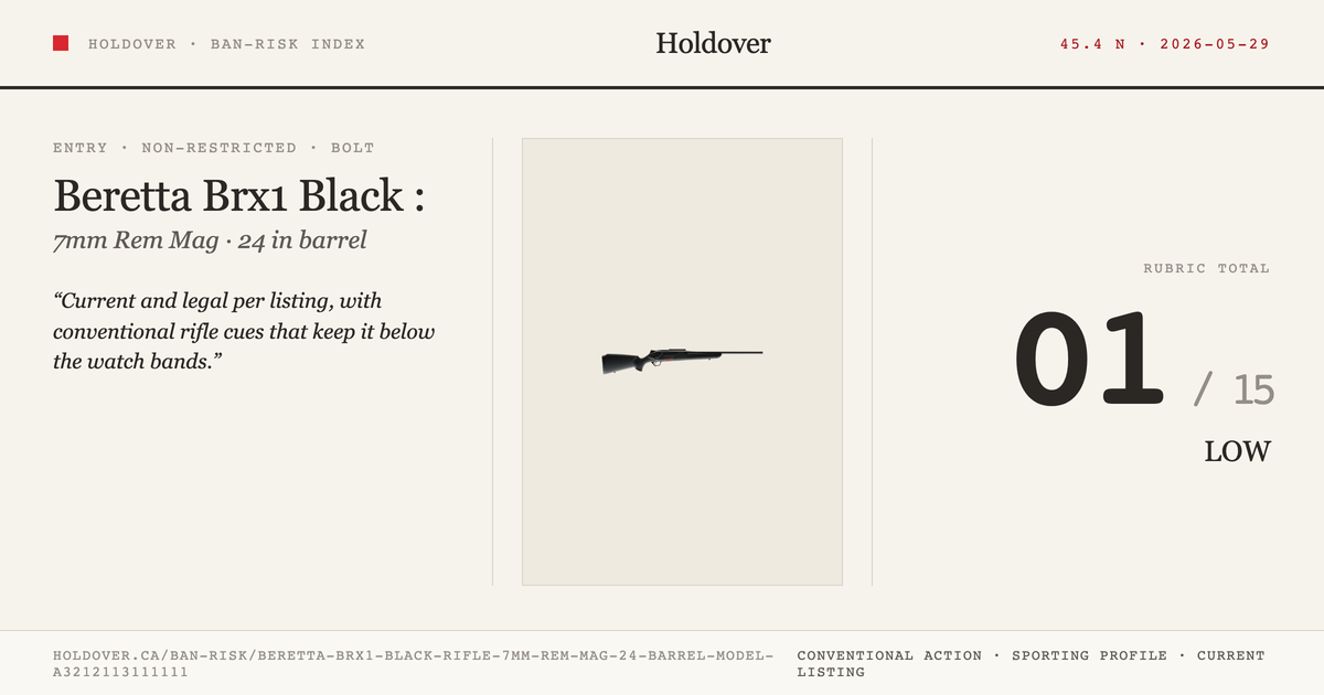 Beretta Brx1 Black Rifle: 7mm REM MAG, 24" Barrel, Model A3212113111111 reference image for Holdover Ban-Risk verdict