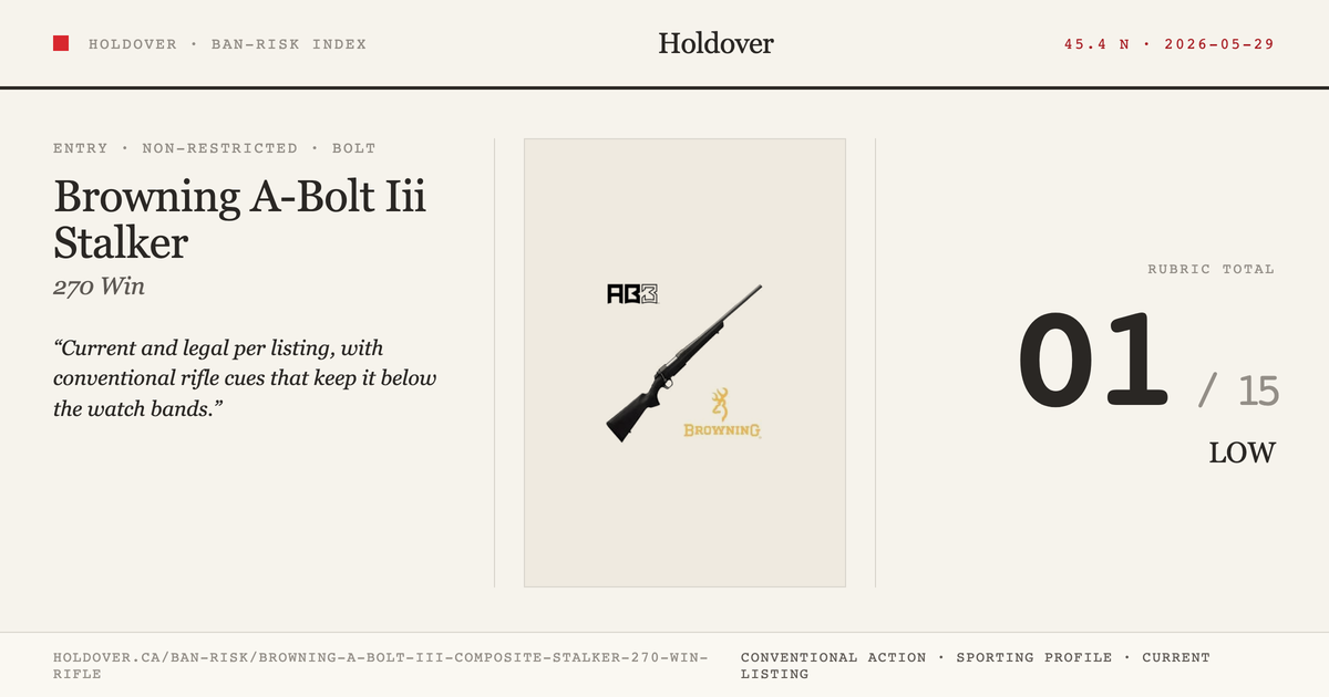 Browning A-Bolt Iii Composite Stalker 270 WIN Rifle reference image for Holdover Ban-Risk verdict