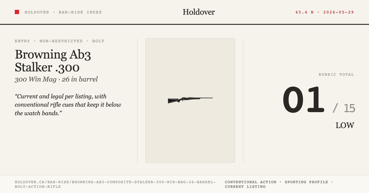 Browning Ab3 Composite Stalker .300 WIN MAG 26" Barrel Bolt Action Rifle reference image for Holdover Ban-Risk verdict