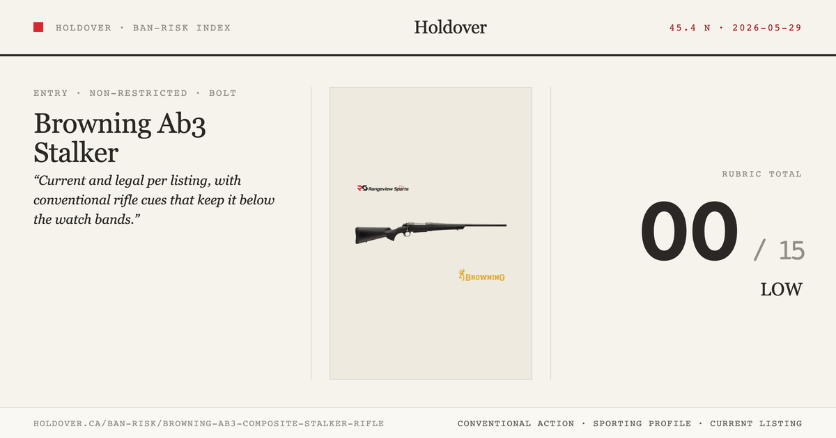 Browning Ab3 Composite Stalker Rifle reference image for Holdover Ban-Risk verdict