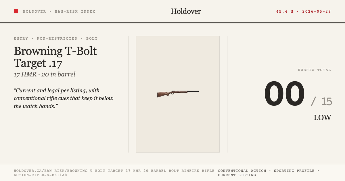 Browning T-Bolt Target .17 HMR 20" Barrel Bolt Rimfire Rifle Action Rifle - Suppressor Ready reference image for...