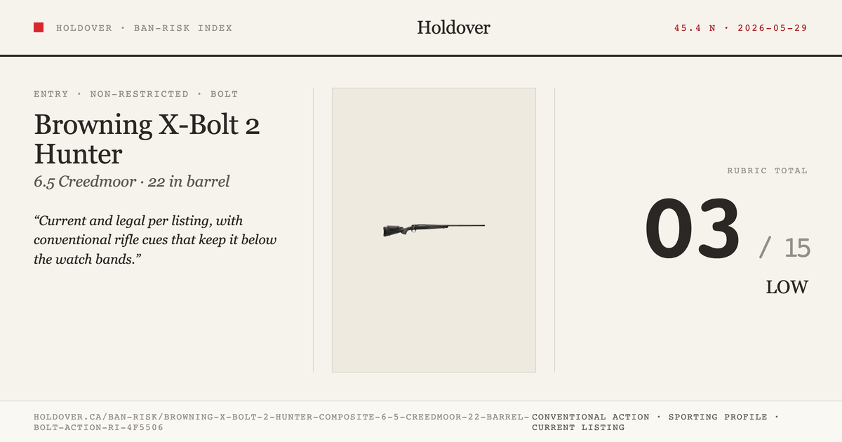 Browning X-Bolt 2 Hunter Composite 6.5 Creedmoor 22" Barrel Bolt Action Rifle W/Adjustable Comb reference image for...