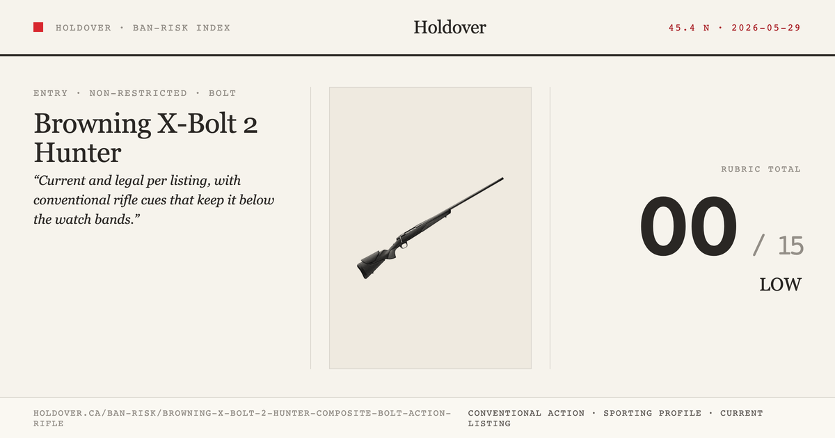 Browning X-Bolt 2 Hunter Composite Bolt-Action Rifle reference image for Holdover Ban-Risk verdict
