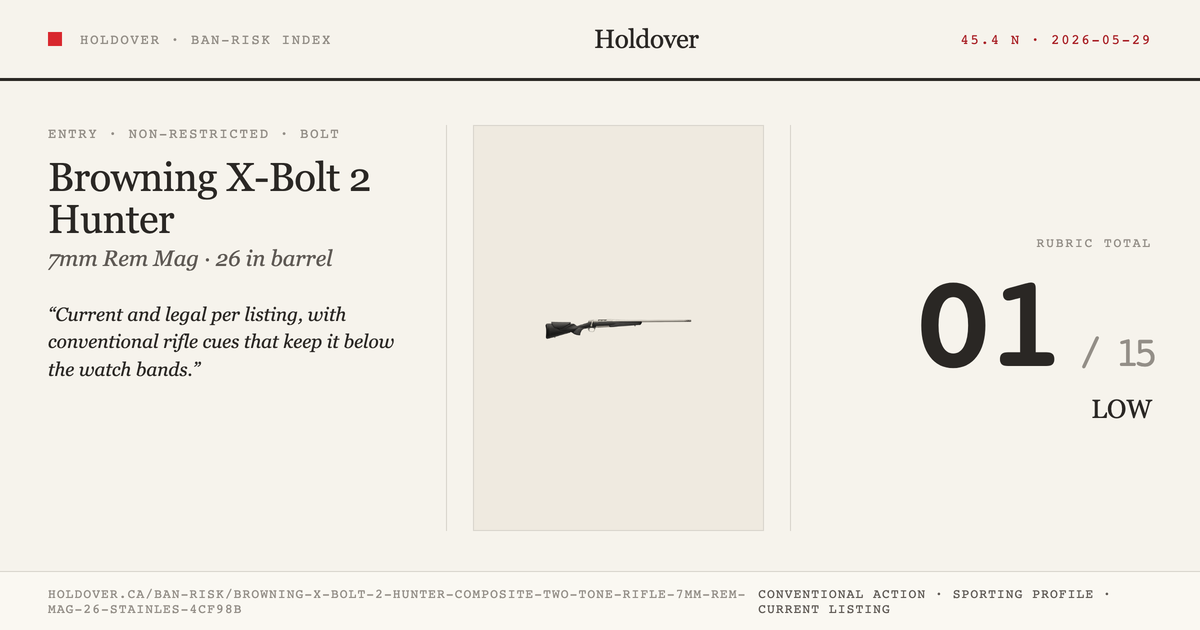 Browning X-Bolt 2 Hunter Composite, Two-Tone Rifle: 7mm REM MAG, 26" Stainless Barrel, Model 036008227 reference image...