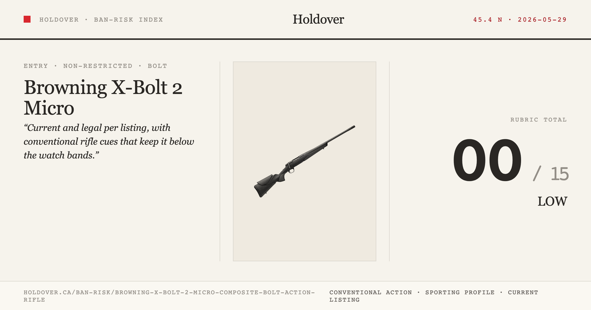 Browning X-Bolt 2 Micro Composite Bolt-Action Rifle reference image for Holdover Ban-Risk verdict