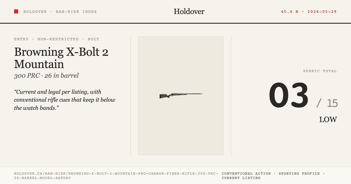 Browning X-Bolt 2 Mountain Pro Carbon Fiber, Rifle: 300 PRC, 26" Barrel, Model 036083297 reference image for Holdover Ban...