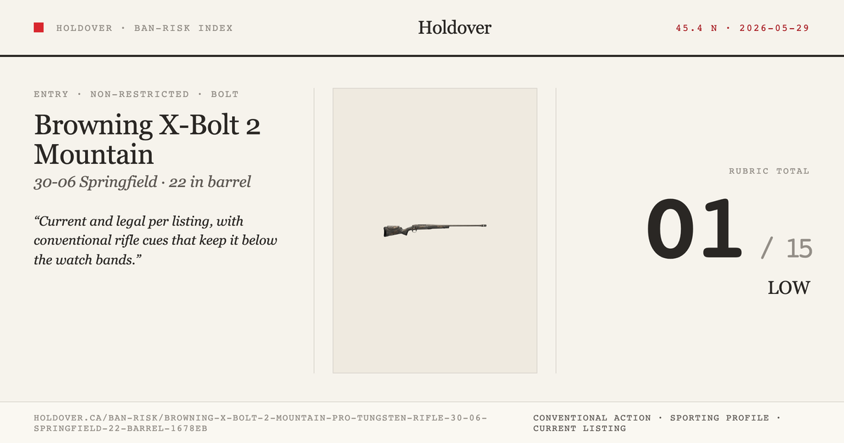 Browning X-Bolt 2 Mountain Pro Tungsten Rifle: 30-06 Springfield, 22" Barrel, Model 036078226 reference image for...