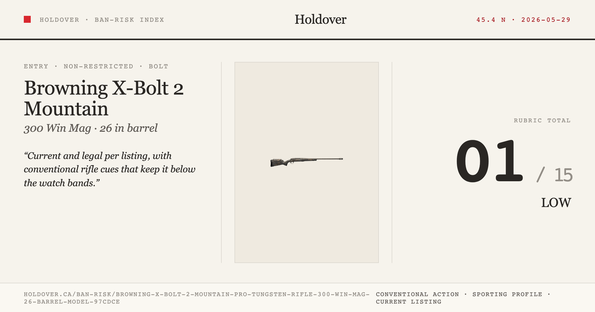 Browning X-Bolt 2 Mountain Pro Tungsten Rifle: 300 WIN MAG, 26" Barrel, Model 036078229 reference image for Holdover Ban...