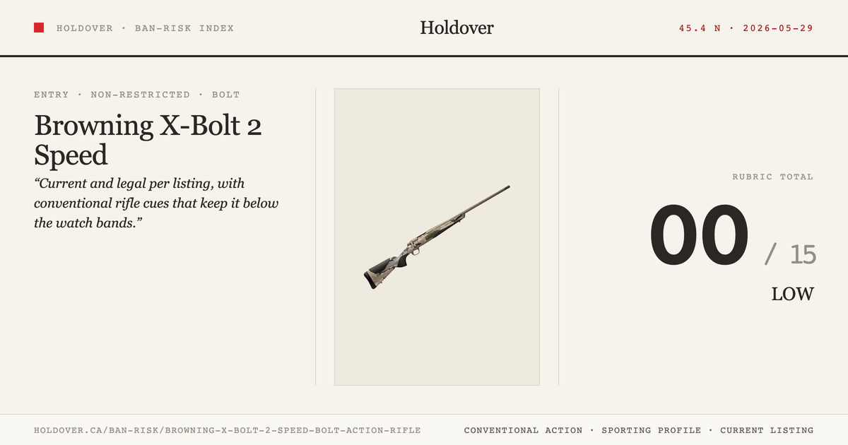 Browning X-Bolt 2 Speed Bolt-Action Rifle reference image for Holdover Ban-Risk verdict