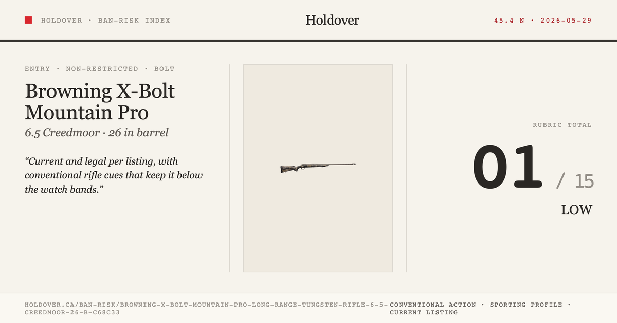 Browning X-Bolt Mountain Pro Long Range Tungsten Rifle: 6.5 Creedmoor, 26" Barrel, Model 035541282 reference image for...