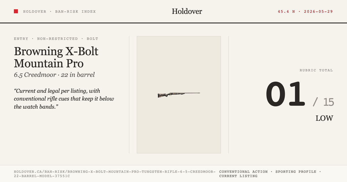 Browning X-Bolt Mountain Pro Tungsten Rifle: 6.5 Creedmoor, 22" Barrel, Model 035540282 reference image for Holdover Ban...