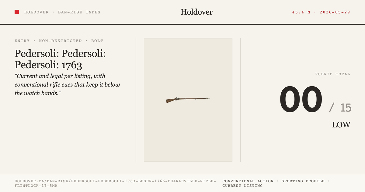 Pedersoli: Pedersoli: 1763 Leger 1766 Charleville Rifle Flintlock 17.5mm reference image for Holdover Ban-Risk verdict