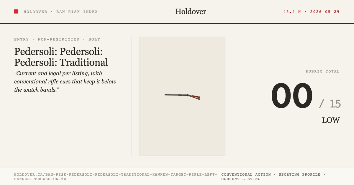 Pedersoli: Pedersoli: Traditional Hawken Target Rifle Left Handed Percussion .50 reference image for Holdover Ban-Risk...