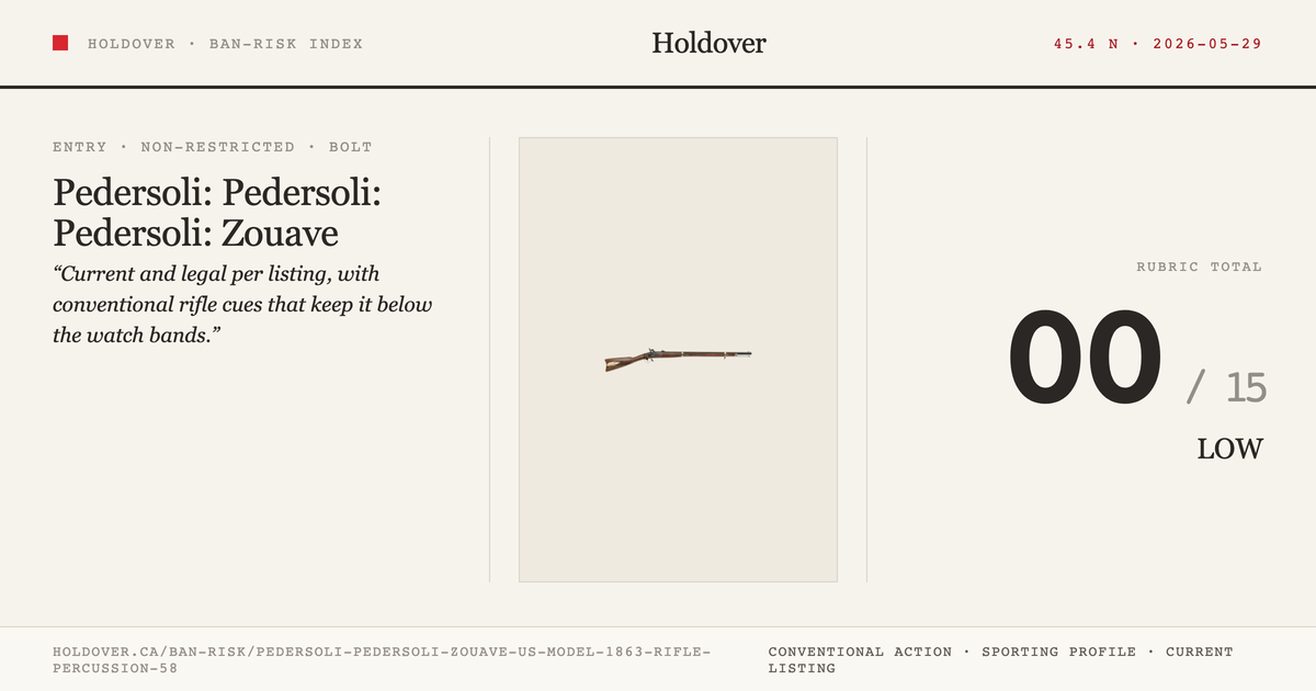 Pedersoli: Pedersoli: Zouave Us Model 1863 Rifle Percussion .58 reference image for Holdover Ban-Risk verdict