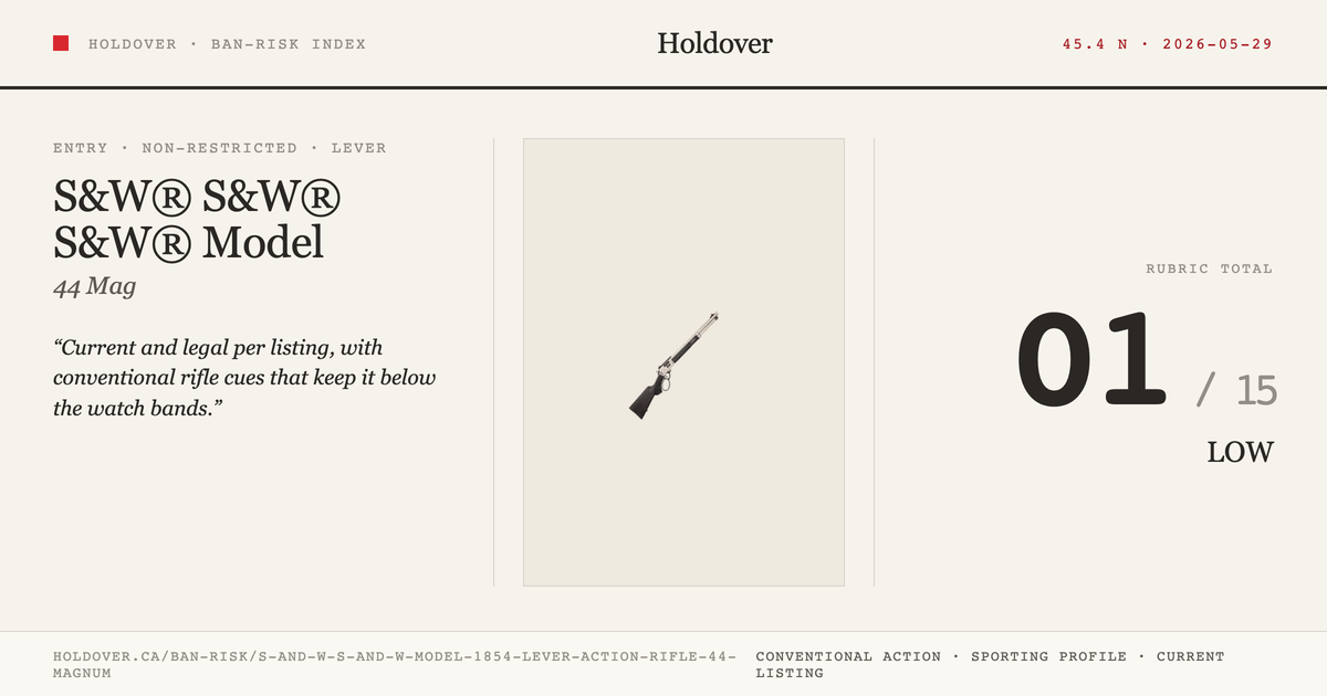S&W® S&W® Model 1854 Lever-Action Rifle 44 Magnum reference image for Holdover Ban-Risk verdict