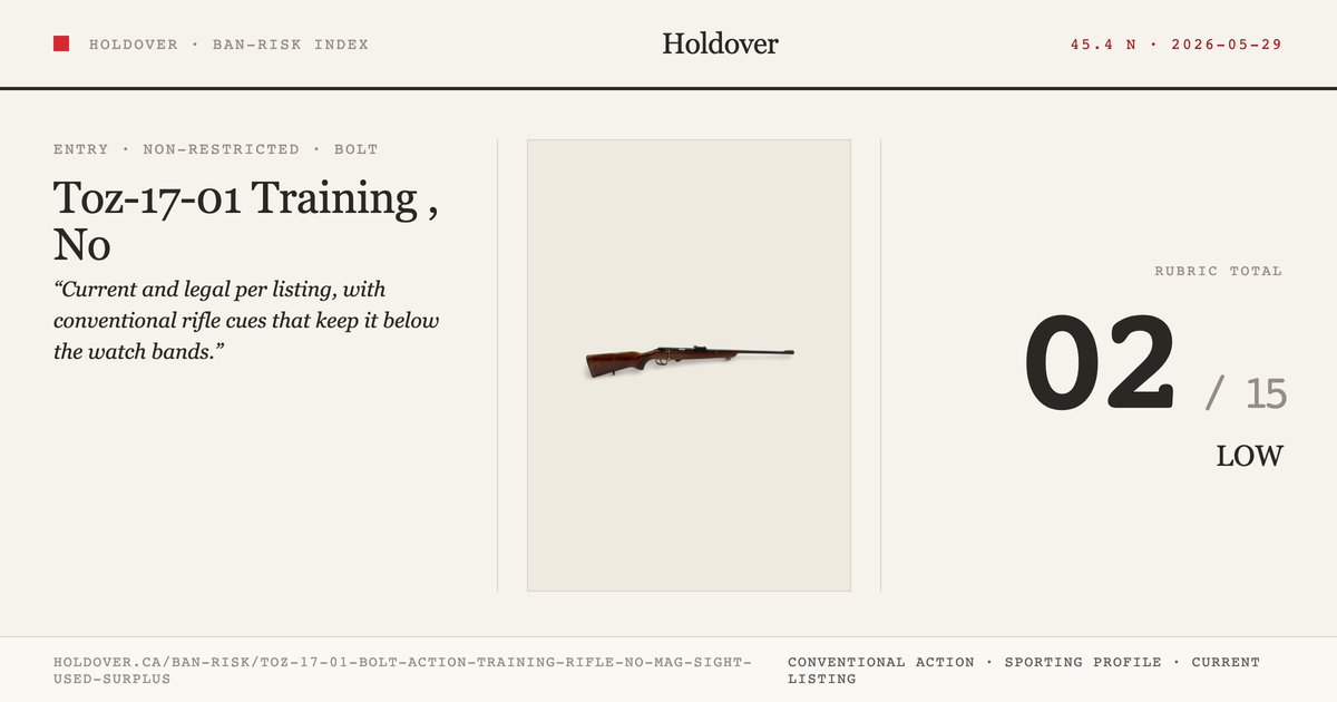 Toz-17-01 Bolt-Action Training Rifle, No MAG, Sight, Used Surplus reference image for Holdover Ban-Risk verdict