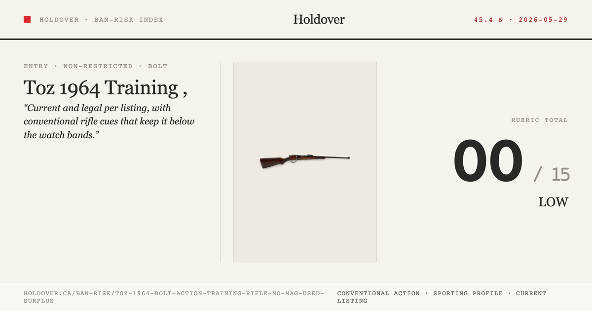 Toz 1964 Bolt-Action Training Rifle, No MAG, Used Surplus reference image for Holdover Ban-Risk verdict