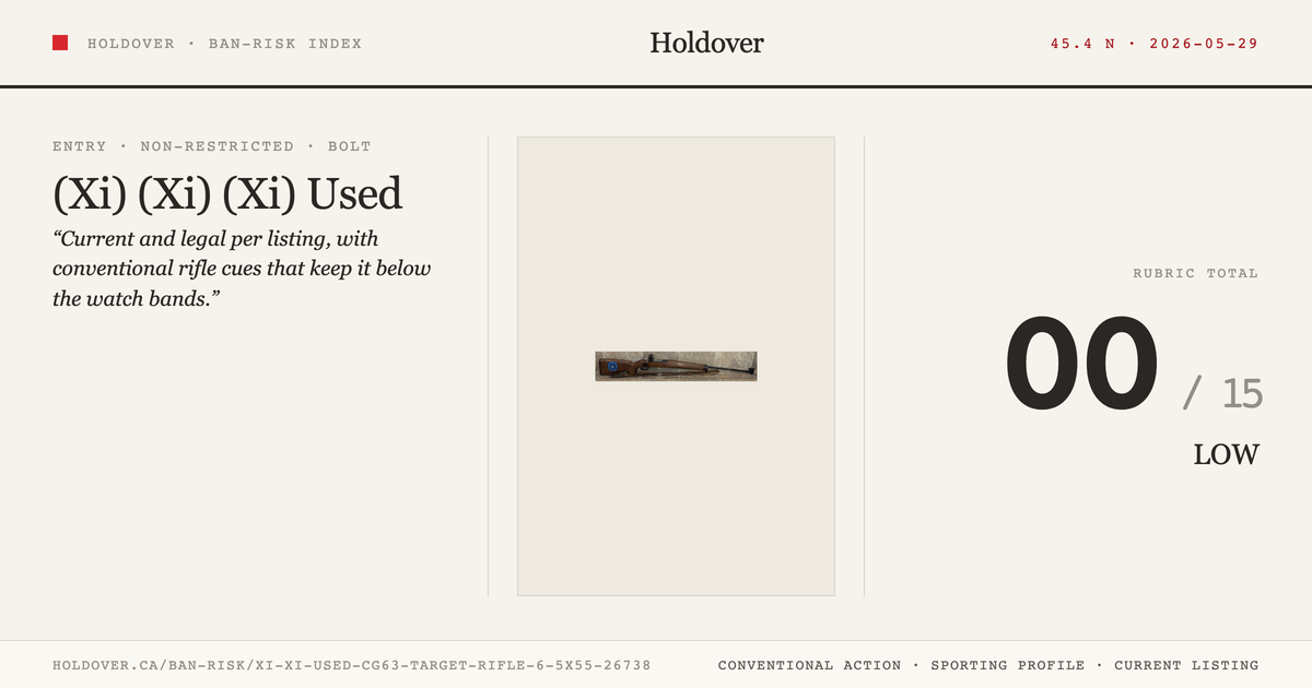 (Xi) (Xi) Used Cg63 Target Rifle 6.5x55 (26738) reference image for Holdover Ban-Risk verdict