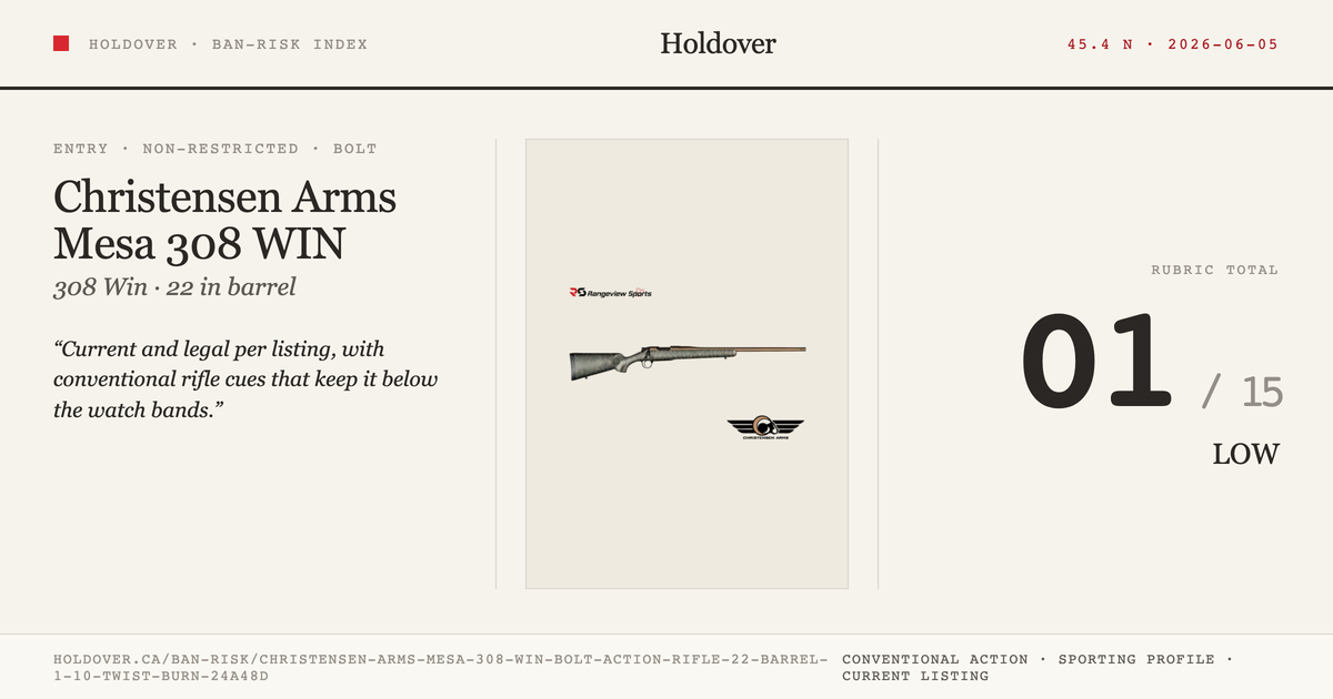 Christensen Arms Mesa 308 WIN Bolt Action Rifle, 22” Barrel 1:10 Twist Burnt Bronze Cerakote – Green W/ Black & Tan...