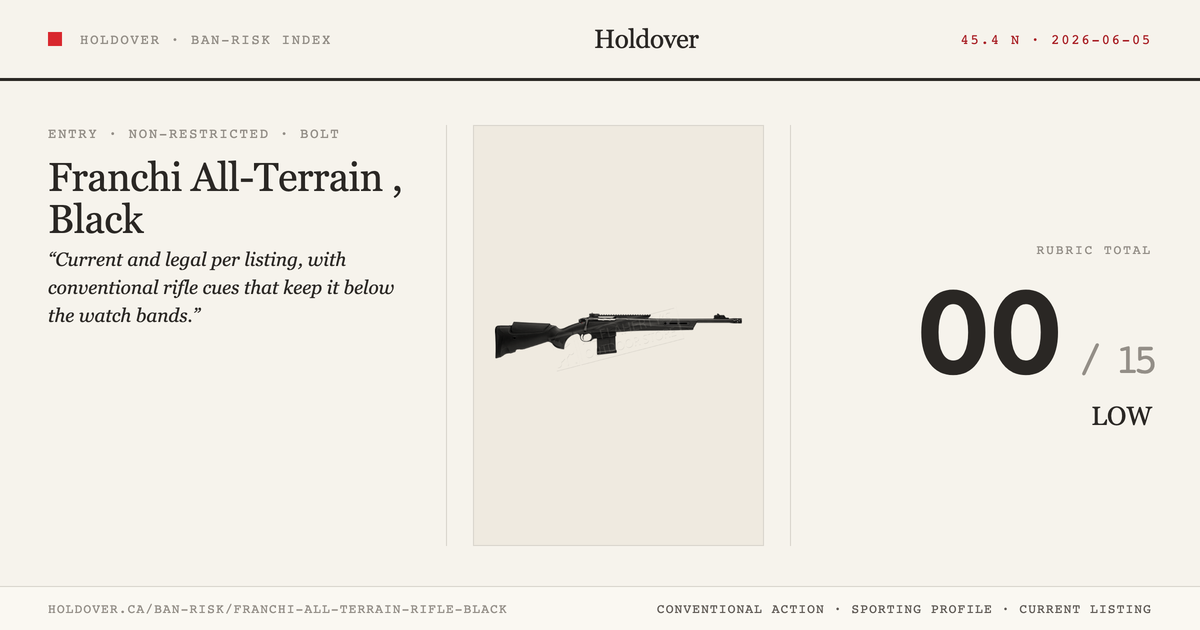 Franchi All-Terrain Rifle, Black reference image for Holdover Ban-Risk verdict