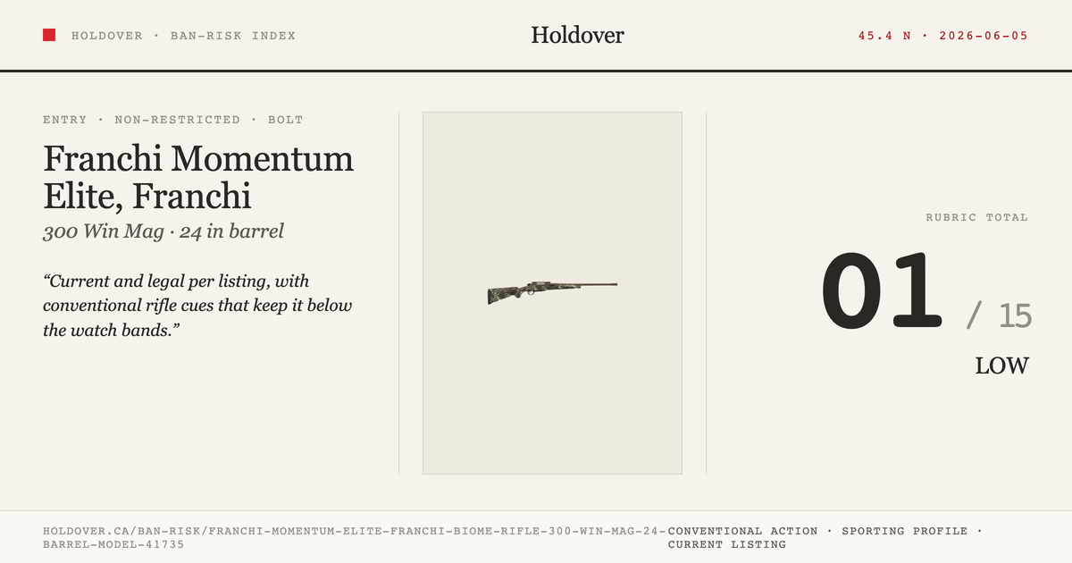 Franchi Momentum Elite, Franchi Biome Rifle: 300 WIN MAG, 24" Barrel, Model 41735 reference image for Holdover Ban-Risk...