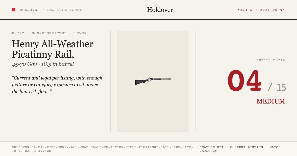 Henry All-Weather Lever Action Rifle Picatinny Rail, Side Gate, 18.50" Barrel, Hardwood Stock, 45-70 Gov'T reference...