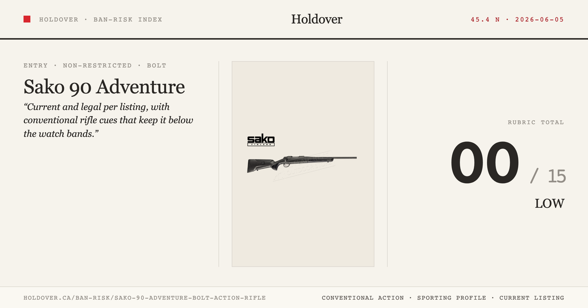 Sako 90 Adventure Bolt Action Rifle reference image for Holdover Ban-Risk verdict