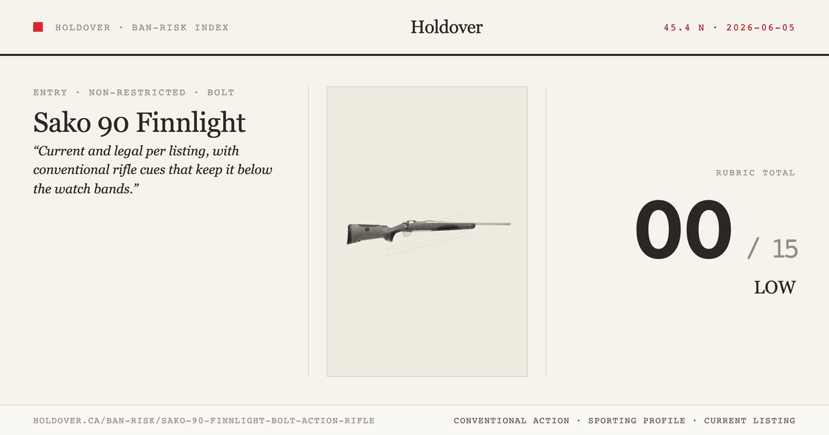 Sako 90 Finnlight Bolt Action Rifle reference image for Holdover Ban-Risk verdict